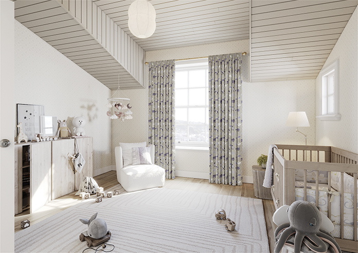 Baa Baa, Lavender - Made to Measure Curtains - Image 7